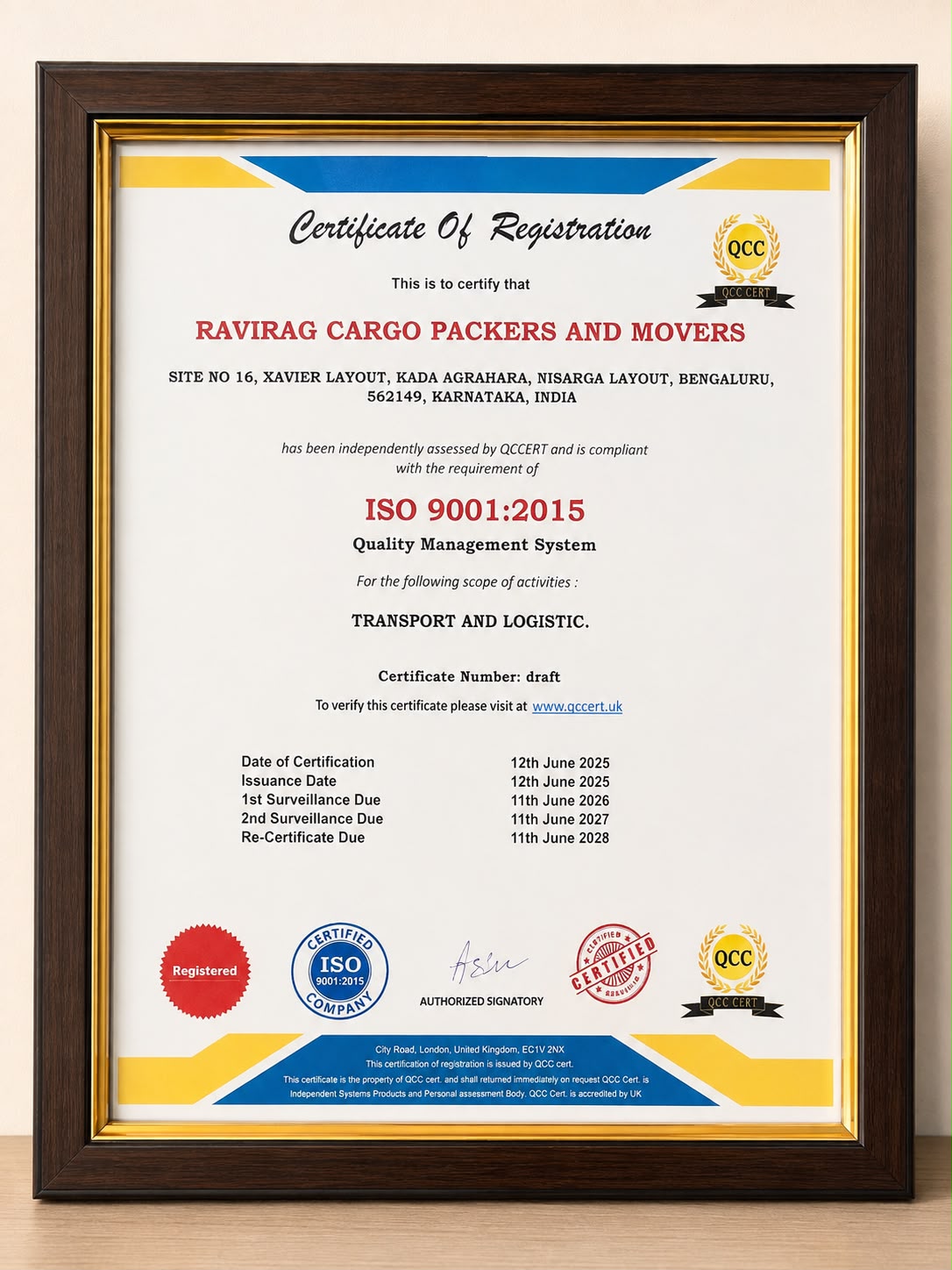 ISO 9001:2015 Certificate